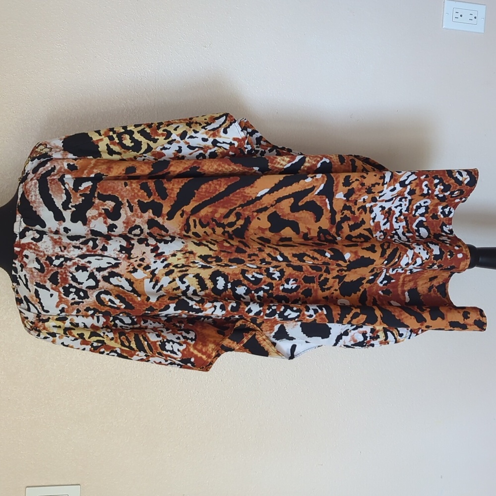 Live To Be Free - Leopard Print Kaftan Cover-Up One size - Picture 4 of 6